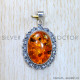 Amber 925 Sterling Silver Pendant (SJWP-950) Amber 925 Sterling Silver Pendant (SJWP-950)