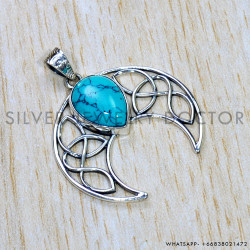 Turquoise 925 Sterling Silver Pendant (SJWP-953)