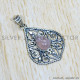 Rose Quartz 925 Sterling Silver Pendant (SJWP-954) Rose Quartz 925 Sterling Silver Pendant (SJWP-954)