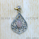 Rose Quartz 925 Sterling Silver Pendant (SJWP-954) Rose Quartz 925 Sterling Silver Pendant (SJWP-954)