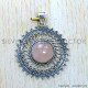 Rose Quartz 925 Sterling Silver Pendant (SJWP-960) Rose Quartz 925 Sterling Silver Pendant (SJWP-960)