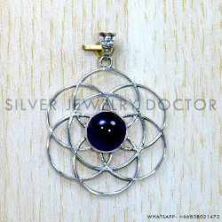Amethyst 925 Sterling Silver Pendant (SJWP-963)