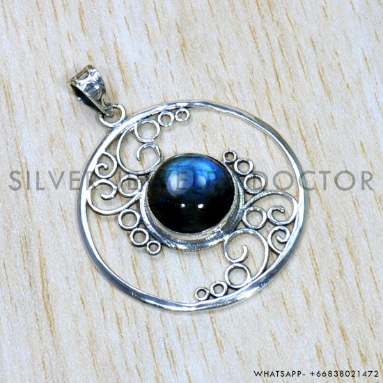 Labradorite 925 Sterling Silver Pendant (SJWP-965) Labradorite 925 Sterling Silver Pendant (SJWP-965)