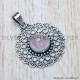 Rose Quartz 925 Sterling Silver Pendant (SJWP-966) Rose Quartz 925 Sterling Silver Pendant (SJWP-966)