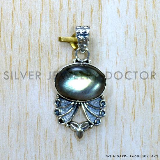 Labradorite 925 Sterling Silver Pendant (SJWP-967)