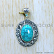 Turquoise 925 Sterling Silver Pendant (SJWP-968)