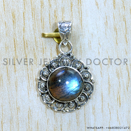 Labradorite 925 Sterling Silver Pendant (SJWP-969)