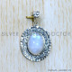 Rainbow Moonstone 925 Sterling Silver Pendant (SJWP-971)