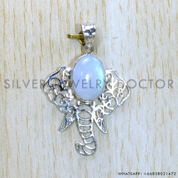 Rainbow Moonstone 925 Sterling Silver Pendant (SJWP-973)