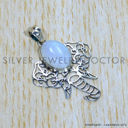Rainbow Moonstone 925 Sterling Silver Pendant (SJWP-973) Rainbow Moonstone 925 Sterling Silver Pendant (SJWP-973)