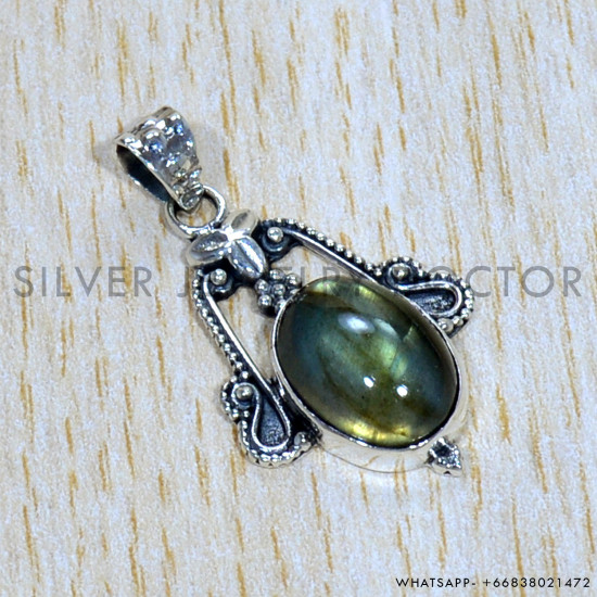 Labradorite 925 Sterling Silver Pendant (SJWP-978)