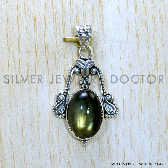 Labradorite 925 Sterling Silver Pendant (SJWP-978)