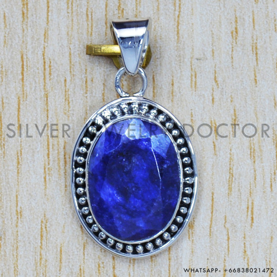 Sapphire 925 Sterling Silver Pendant (SJWP-98) Sapphire 925 Sterling Silver Pendant (SJWP-98)