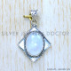 Rainbow Moonstone 925 Sterling Silver Pendant (SJWP-992)