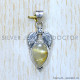 Golden Rutile 925 Sterling Silver Pendant (SJWP-993)
