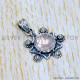 Rose Quartz 925 Sterling Silver Pendant (SJWP-996)