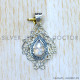 Rainbow Moonstone 925 Sterling Silver Pendant (SJWP-998)