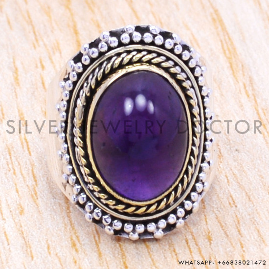 Amethyst 925 Sterling Silver Ring (SJWR-100) Amethyst 925 Sterling Silver Ring (SJWR-100)