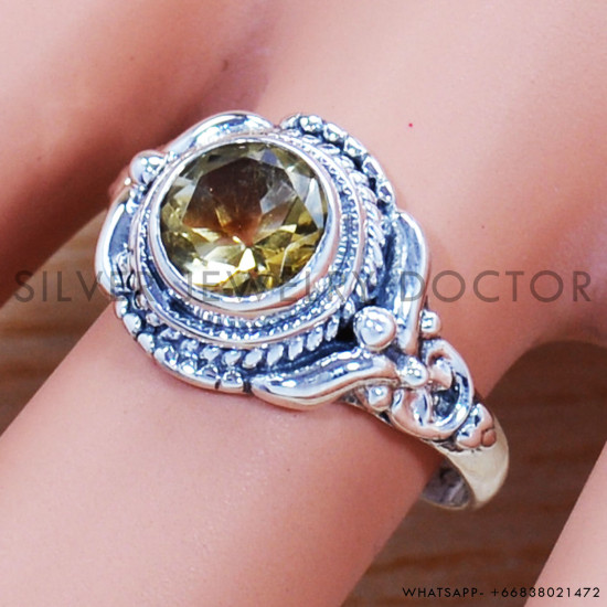 Citrine 925 Sterling Silver Ring (SJWR-1003) Citrine 925 Sterling Silver Ring (SJWR-1003)