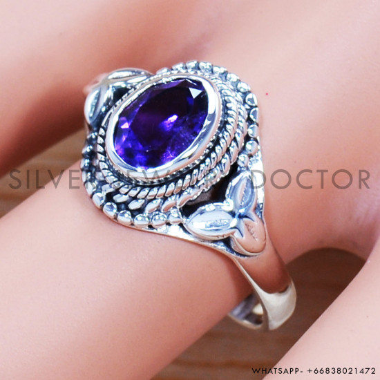 Amethyst 925 Sterling Silver Ring (SJWR-1023) Amethyst 925 Sterling Silver Ring (SJWR-1023)
