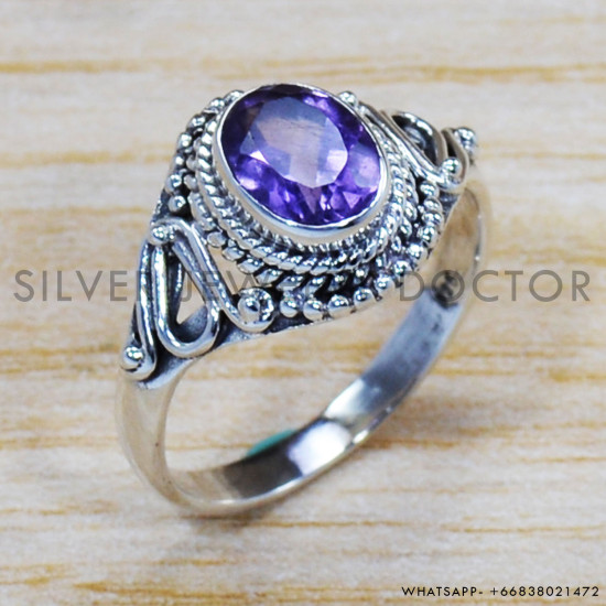 Amethyst 925 Sterling Silver Ring (SJWR-1025) Amethyst 925 Sterling Silver Ring (SJWR-1025)