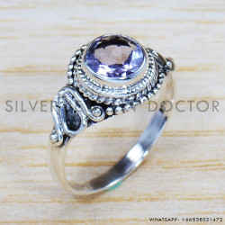 Amethyst 925 Sterling Silver Ring (SJWR-1029)