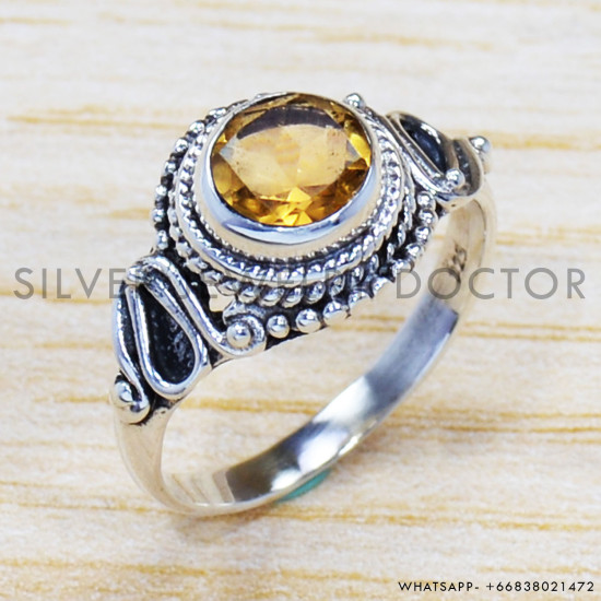 Citrine 925 Sterling Silver Ring (SJWR-1036) Citrine 925 Sterling Silver Ring (SJWR-1036)