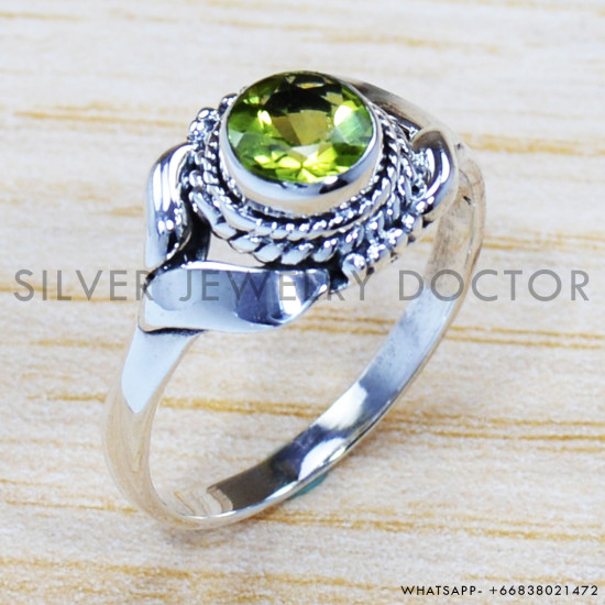 Peridot 925 Sterling Silver Ring (SJWR-1045) Peridot 925 Sterling Silver Ring (SJWR-1045)