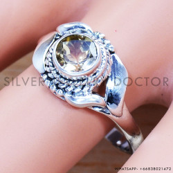 Citrine 925 Sterling Silver Ring (SJWR-1046)