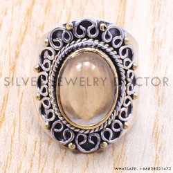 Smoky Quartz 925 Sterling Silver Ring (SJWR-105) Smoky Quartz 925 Sterling Silver Ring (SJWR-105)
