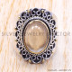 Smoky Quartz 925 Sterling Silver Ring (SJWR-105)