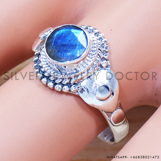 Labradorite 925 Sterling Silver Ring (SJWR-1053)