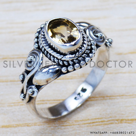Citrine 925 Sterling Silver Ring (SJWR-1065) Citrine 925 Sterling Silver Ring (SJWR-1065)