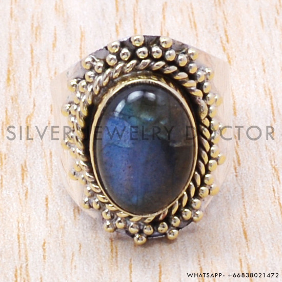 Labradorite 925 Sterling Silver Ring (SJWR-107) Labradorite 925 Sterling Silver Ring (SJWR-107)