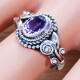 Amethyst Gemstone Pure 925 Sterling Silver Exclusive Jewelry Ring SJWR-1070