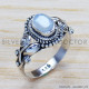 Rainbow Moonstone 925 Sterling Silver Ring (SJWR-1071) Rainbow Moonstone 925 Sterling Silver Ring (SJWR-1071)