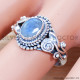 Rainbow Moonstone 925 Sterling Silver Ring (SJWR-1071) Rainbow Moonstone 925 Sterling Silver Ring (SJWR-1071)
