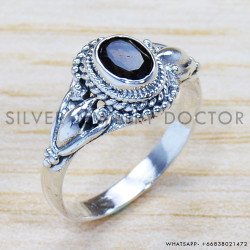 Smoky Quartz 925 Sterling Silver Ring (SJWR-1073)