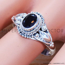 Smoky Quartz 925 Sterling Silver Ring (SJWR-1073)