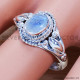 Rainbow Moonstone 925 Sterling Silver Ring (SJWR-1082) Rainbow Moonstone 925 Sterling Silver Ring (SJWR-1082)