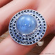 Rainbow Moonstone 925 Sterling Silver Ring (SJWR-1085) Rainbow Moonstone 925 Sterling Silver Ring (SJWR-1085)
