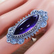 Ancient Look Jewelry 925 Sterling Silver Amethyst Gemstone Ring SJWR-1094