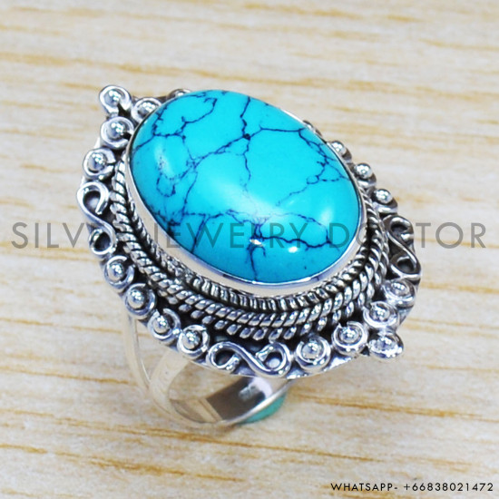 Turquoise 925 Sterling Silver Ring (SJWR-1095)
