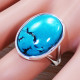 925 Sterling Silver Turquoise Gemstone Classic Look Jewelry Ring SJWR-1099