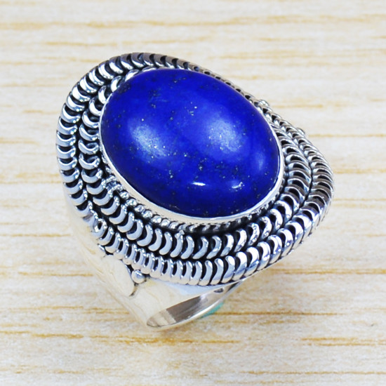 925 Sterling Silver Amazing Look Jewelry Lapis Lazuli Gemstone Ring SJWR-1105