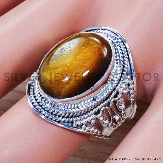 Tiger Eye 925 Sterling Silver Ring (SJWR-1106) Tiger Eye 925 Sterling Silver Ring (SJWR-1106)