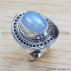 Rainbow Moonstone 925 Sterling Silver Ring (SJWR-1117) Rainbow Moonstone 925 Sterling Silver Ring (SJWR-1117)