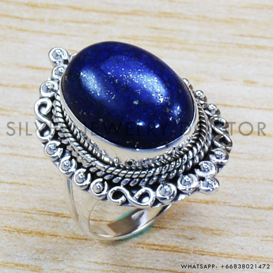 Lapis Lazuli 925 Sterling Silver Ring (SJWR-1120) Lapis Lazuli 925 Sterling Silver Ring (SJWR-1120)