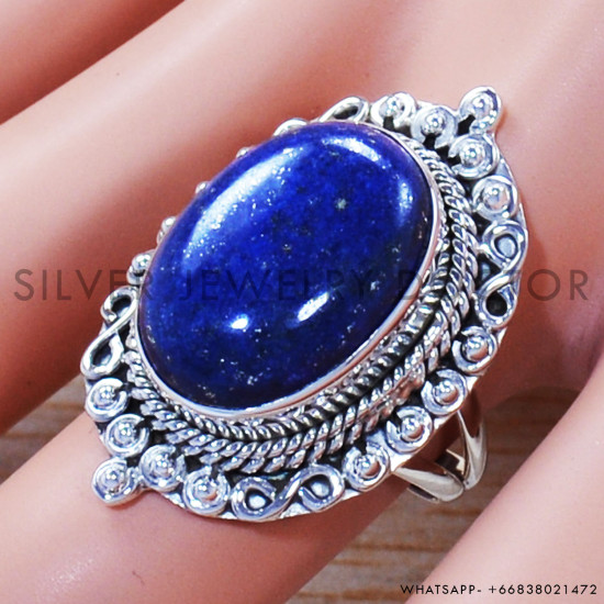 Lapis Lazuli 925 Sterling Silver Ring (SJWR-1120) Lapis Lazuli 925 Sterling Silver Ring (SJWR-1120)