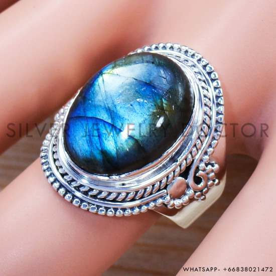 Labradorite 925 Sterling Silver Ring (SJWR-1134) Labradorite 925 Sterling Silver Ring (SJWR-1134)